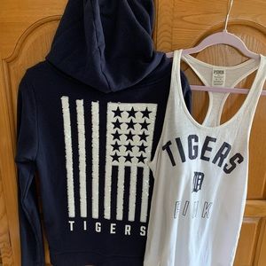 VS "PINK" DETROIT TIGERS BLING ZIP HOODIE AND TANK